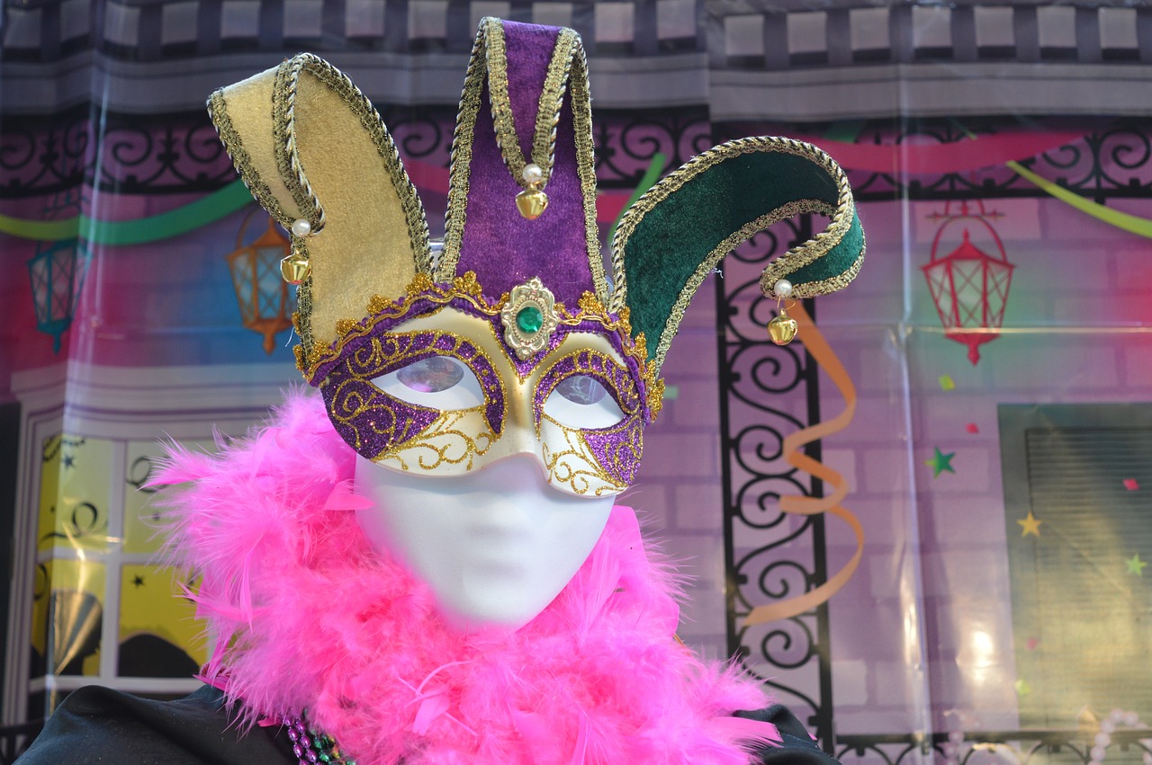 Mardi gras masque et décorations