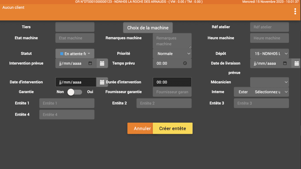 Visuel application intranet gestion tiers