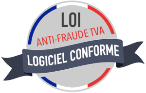 Logo badge logiciel factures loi anti fraude