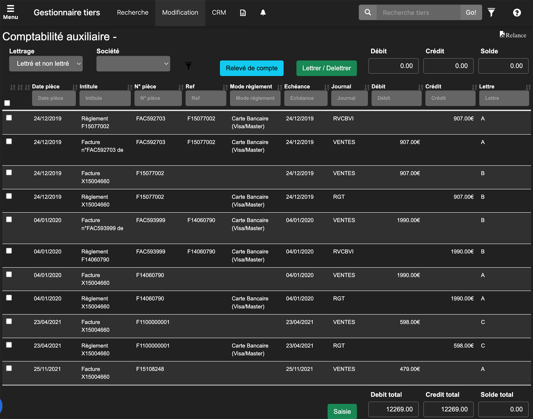 a visuel comptabilité auxilliaire