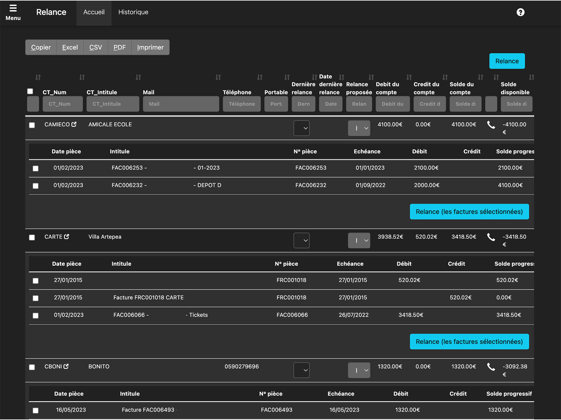 visuel relance client