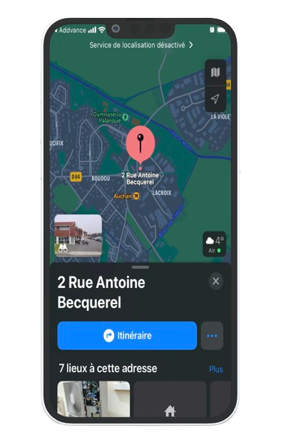 localisation appli mobile